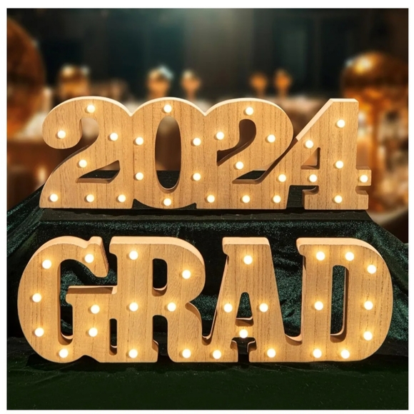 Marquee Light Up Letters "Grad" and "2024" - Picture 4 of 9